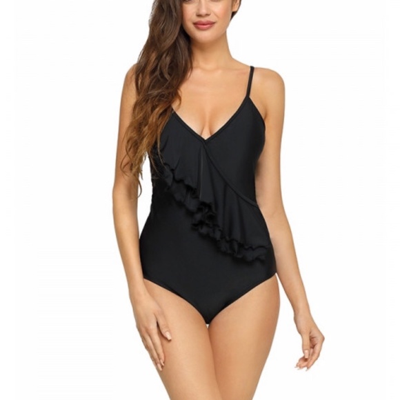 Relleciga Women’s One Piece Ruffle Bathing Suit - Picture 1 of 5